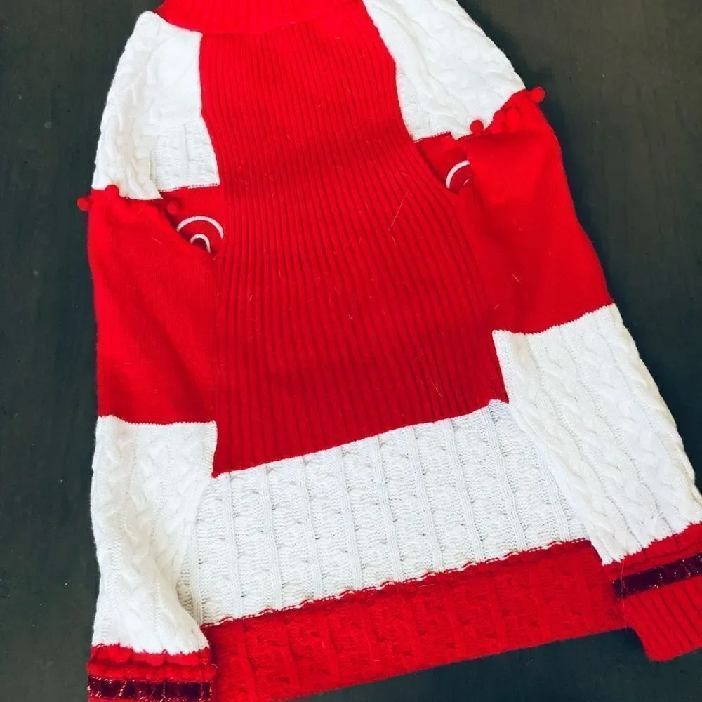 XL Christmas Dog Candy Cane Sweater